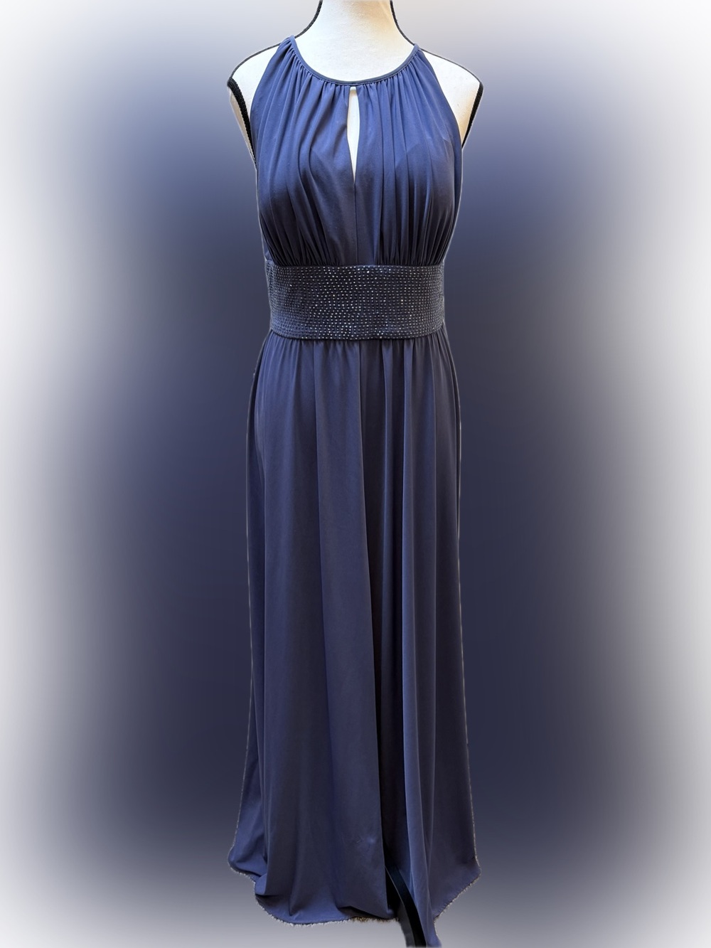 Vintage Evening Dress with beaded waist band
